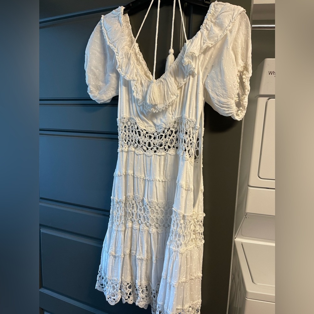 White summery free people dress